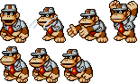 Sprite beta di Donkey Kong dal prototipo di Mario & Luigi: Superstar Saga.